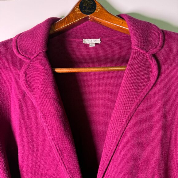 Talbots Plus Fuscia Button Front Sweater Cardigan Blazer Jacketin Size 2x - Picture 5 of 7
